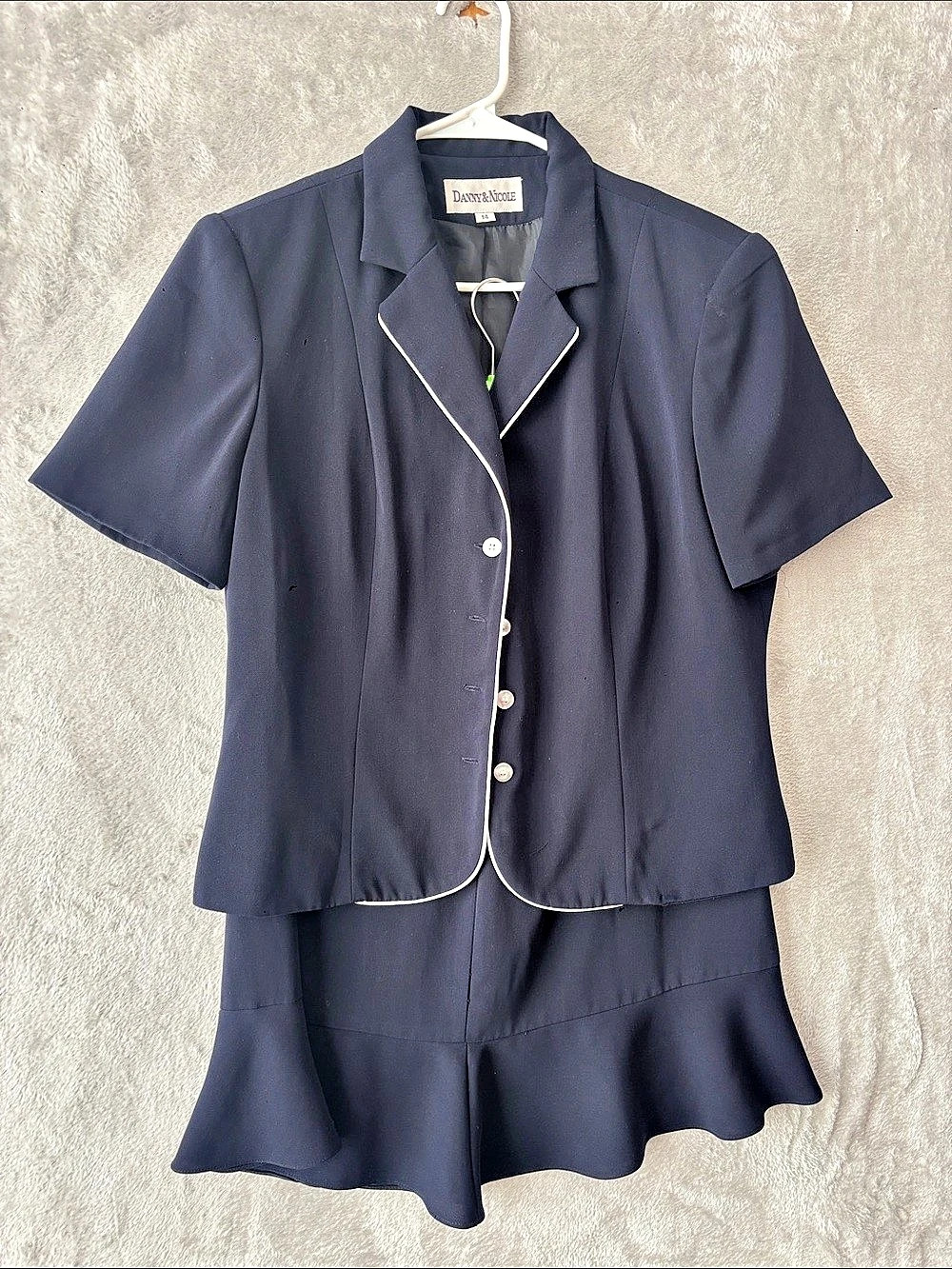 Danny & Nicole Women's Skirt Suit Set Blue Size 14